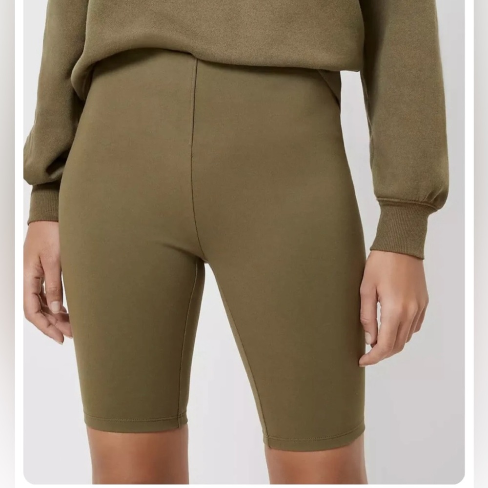NWT LOFT Sculpt Highwaisted Bike Shorts in Olive Womens Sz S